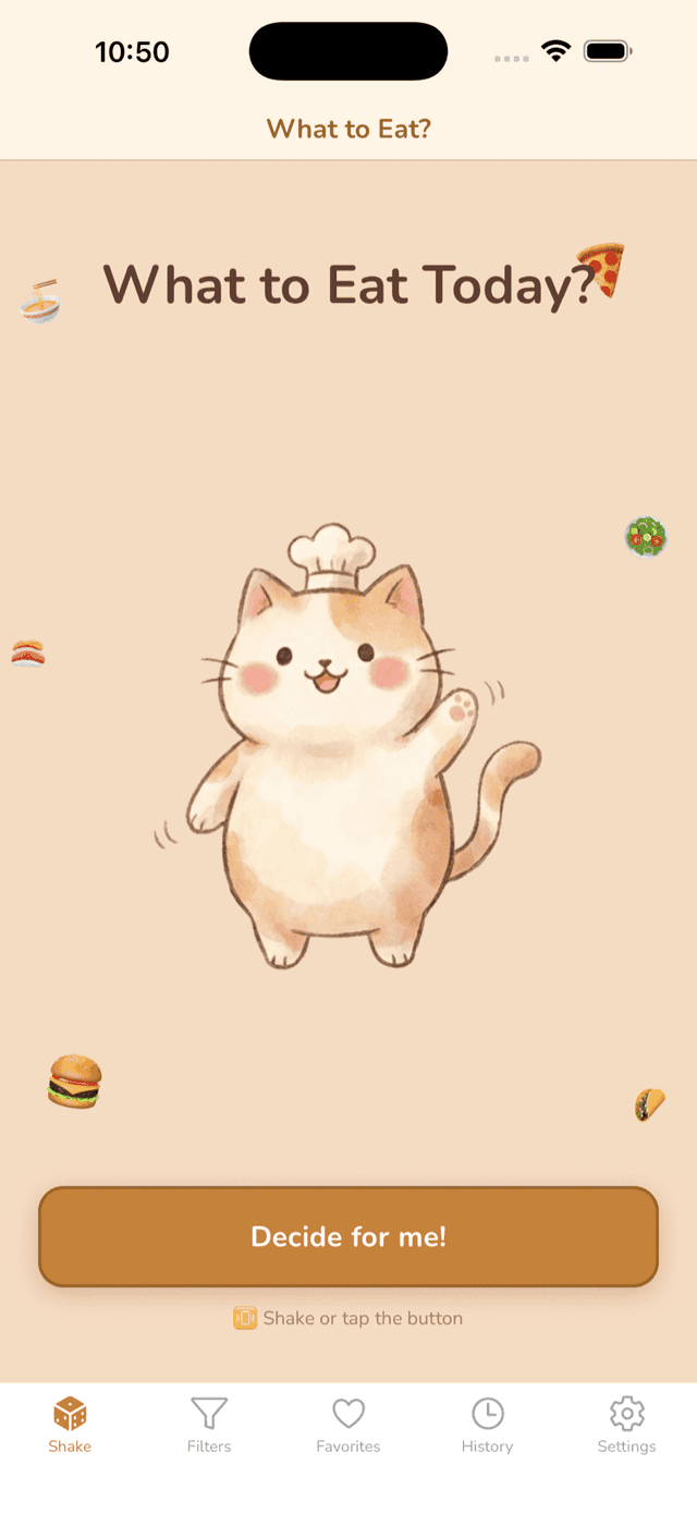 Home screen with mascot